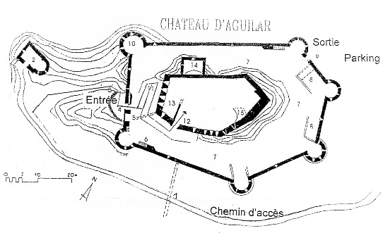 Plan : Château d'Aguilar