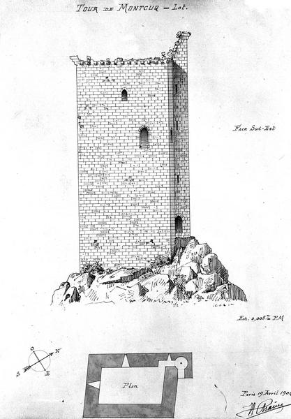 Plan du donjon de Moncuq