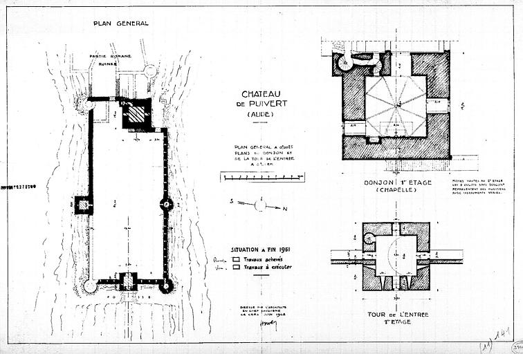 Plan du château de Puivert