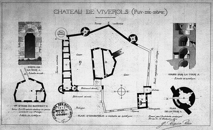 Plan du château de Viverols