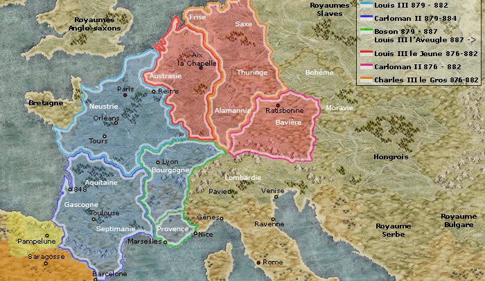 Empire de Charles III le Gros 884 - 888