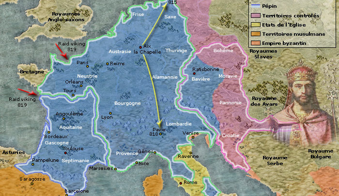 Partage de l'empire Franc en 817